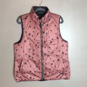 NWT Kenzie Reversible Gray/French Rose Star Vest